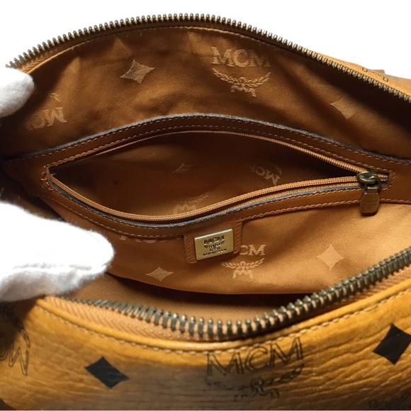 Authentic MCM Cognac Logo Satchel - Picture 16 of 16
